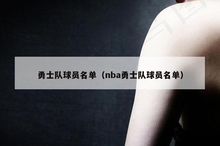 勇士队球员名单（nba勇士队球员名单）